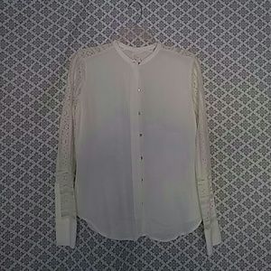 White button-up blouse